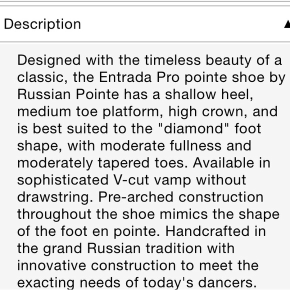 NIB Entrada /Entrada Pro Pro Russian Pointe Ballet - Picture 2 of 7